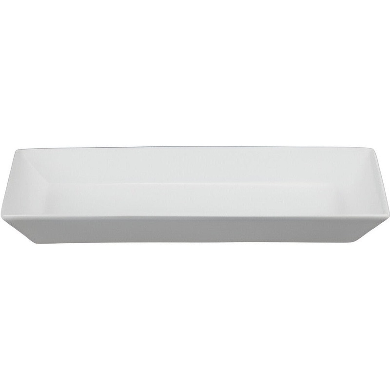 Bugambilia - Classic 101.4 Oz Large Deep White Rectangular Platter With Elegantly Textured - BUD14WW