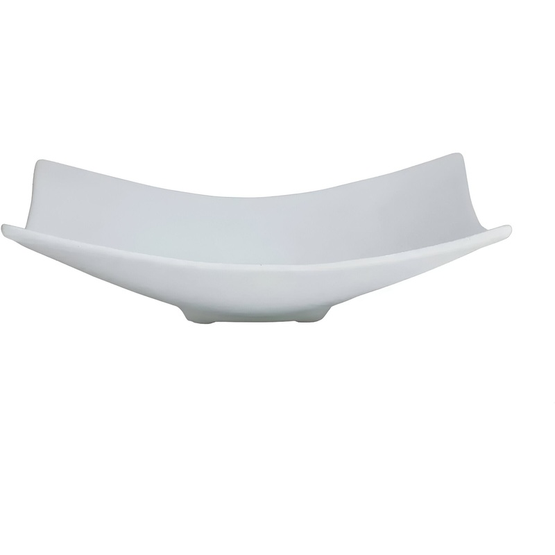 Bugambilia - Classic 11.7 Oz Small Square White Plate With Elegantly Textured - FS002WW