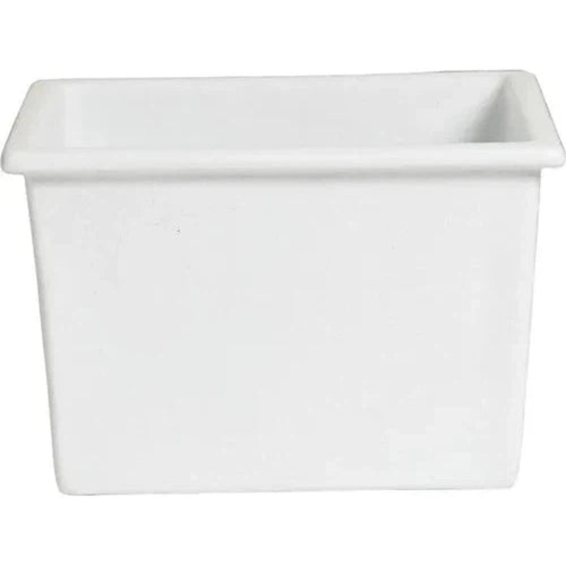 Bugambilia - Classic 135.26 Oz White Square Salad Bar Bowl With Elegantly Textured - IS035WW