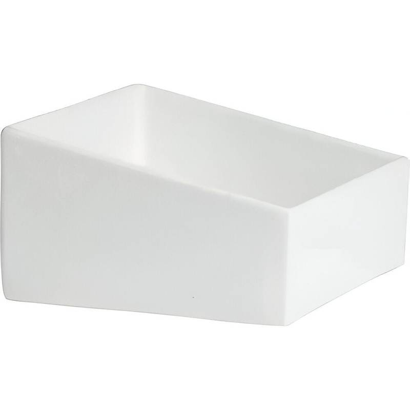 Bugambilia - Classic 135.26 OzWhite Square Sloping Salad Bar Bowl With Elegantly Textured - ISS15WW