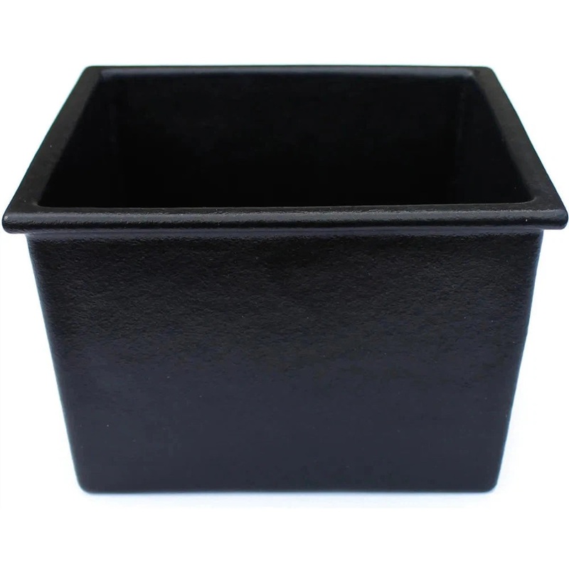 Bugambilia - Classic 186 Oz Black Square Salad Bar Bowl With Elegantly Textured - IS015BB