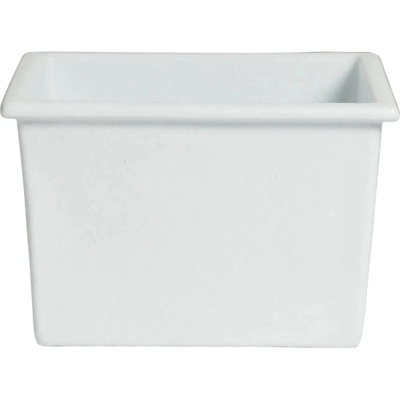 Bugambilia - Classic 186 Oz White Square Salad Bar Bowl With Elegantly Textured - IS015WW