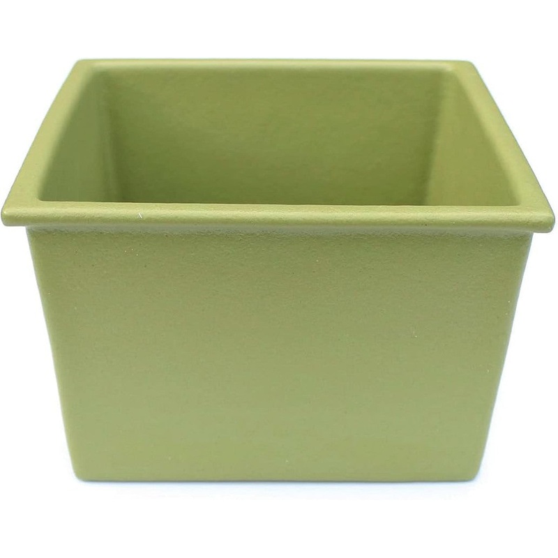 Bugambilia - Classic 186 Oz Willow Green Square Salad Bar Bowl With Elegantly Textured - IS015WG