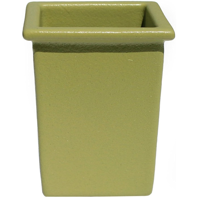 Bugambilia - Classic 38.04 Oz Willow Green Square Salad Bar Bowl With Elegantly Textured - IS022WG