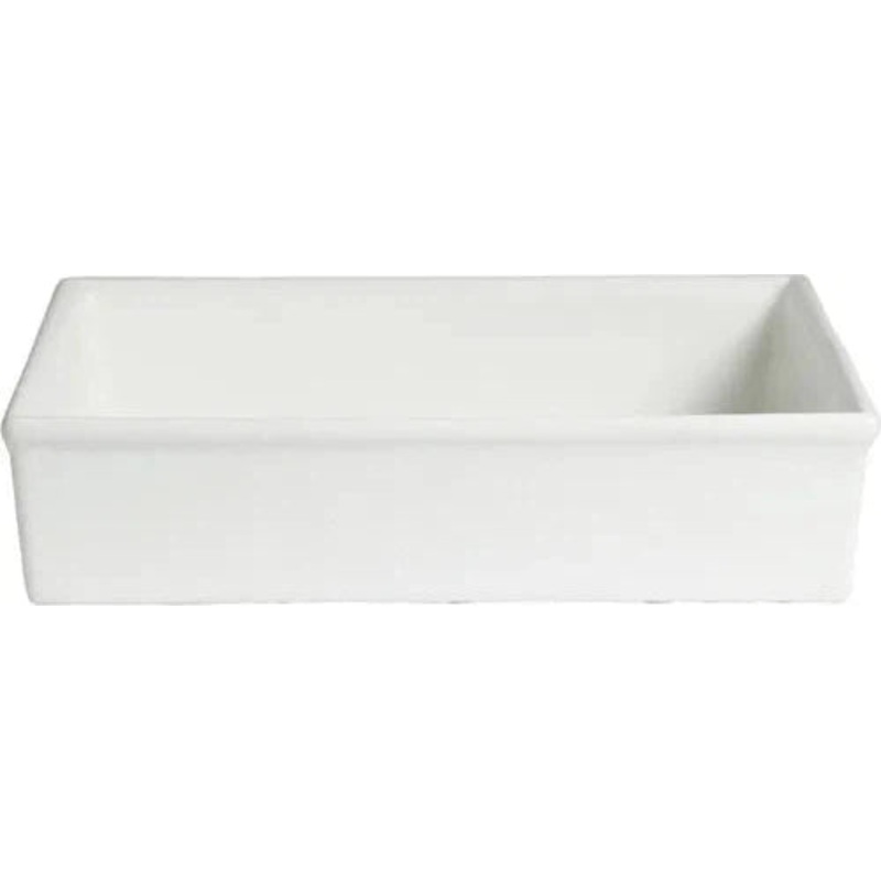 Bugambilia - Classic 524.13 Oz White Square Salad Bar Bowl With Elegantly Textured - IS036WW