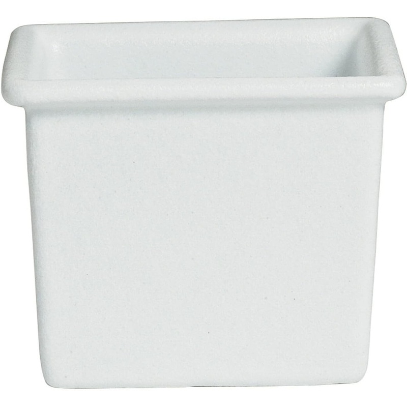 Bugambilia - Classic 57.5 Oz White Square Salad Bar Bowl With Elegantly Textured - IS013WW