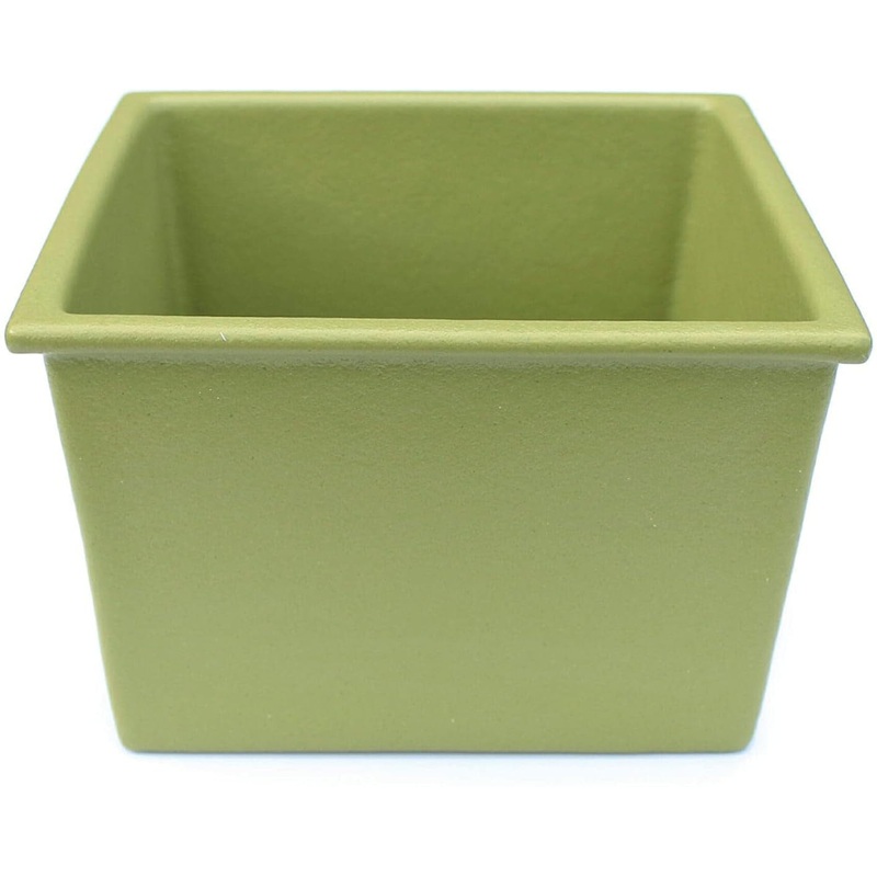 Bugambilia - Classic 57.5 Oz Willow Green Square Salad Bar Bowl With Elegantly Textured - IS013WG