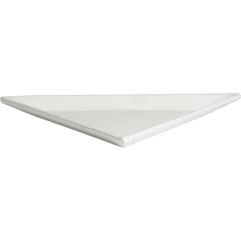 Bugambilia - Classic 6" Triangle White Buffet Platter With Elegantly Textured - DT201WW