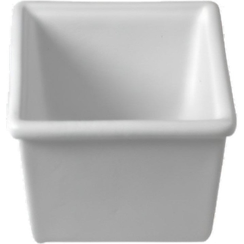 Bugambilia - Classic 67.6 Oz White Square Salad Bar Bowl With Elegantly Textured - IS014WW