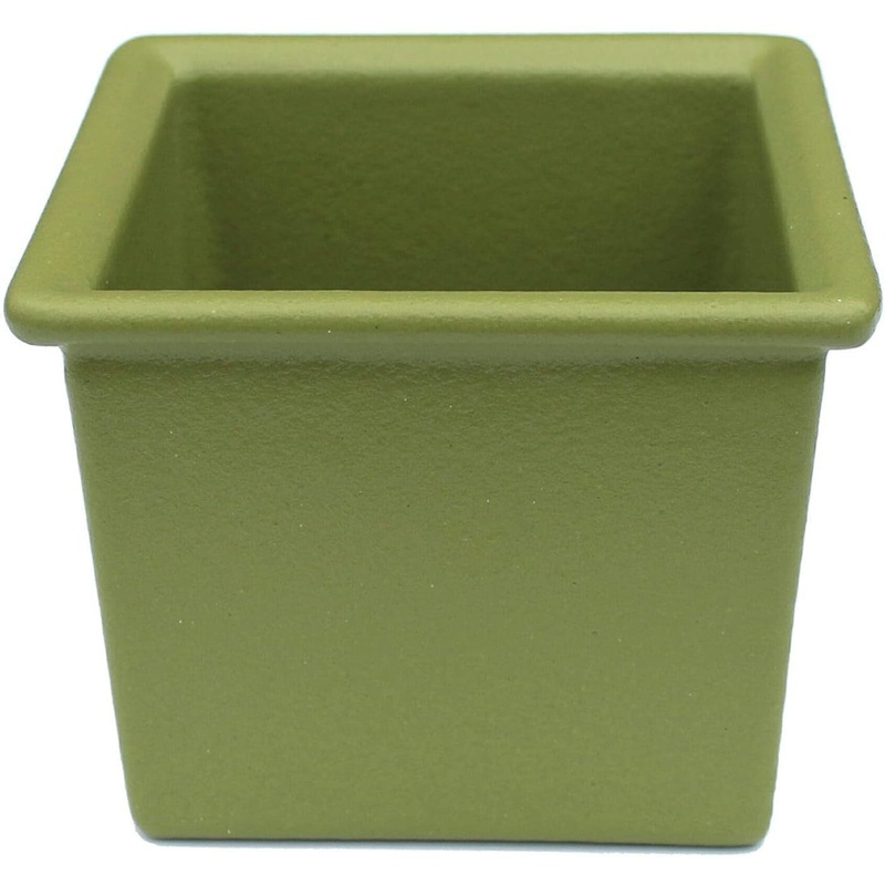Bugambilia - Classic 67.6 Oz Willow Green Square Salad Bar Bowl With Elegantly Textured - IS014WG