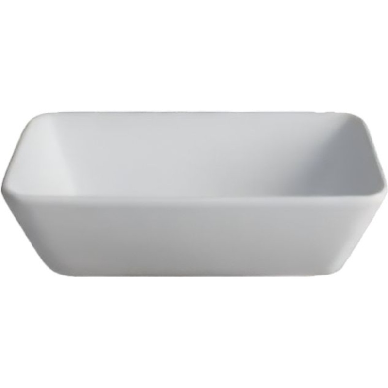 Bugambilia - Classic 8" White Rectangular Bowl With Elegantly Textured - IU102WW