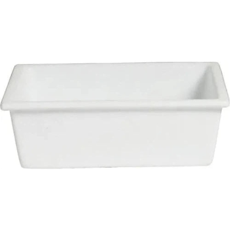 Bugambilia - Classic 84.54 Oz White Square Salad Bar Bowl With Elegantly Textured - IS025WW