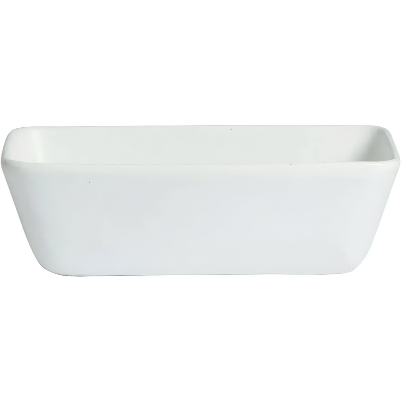 Bugambilia - Mod 104.8 Oz White Rectangular Salad Bar Bowl With Glossy Smooth Finish - IU103-MOD-WW