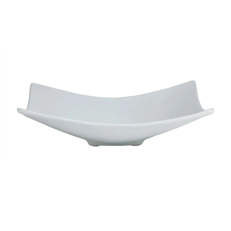 Bugambilia - Mod 11.7 Oz Small Square White Plate With Glossy Smooth Finish - FS002-MOD-WW