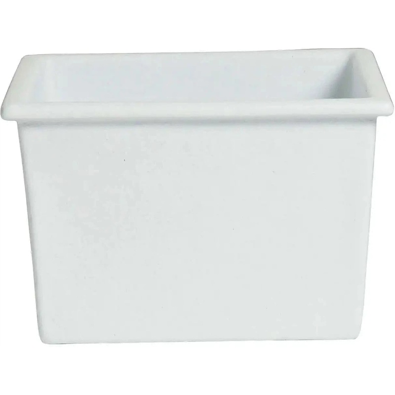 Bugambilia - Mod 186 Oz White Square Salad Bar Bowl With Glossy Smooth Finish - IS015-MOD-WW
