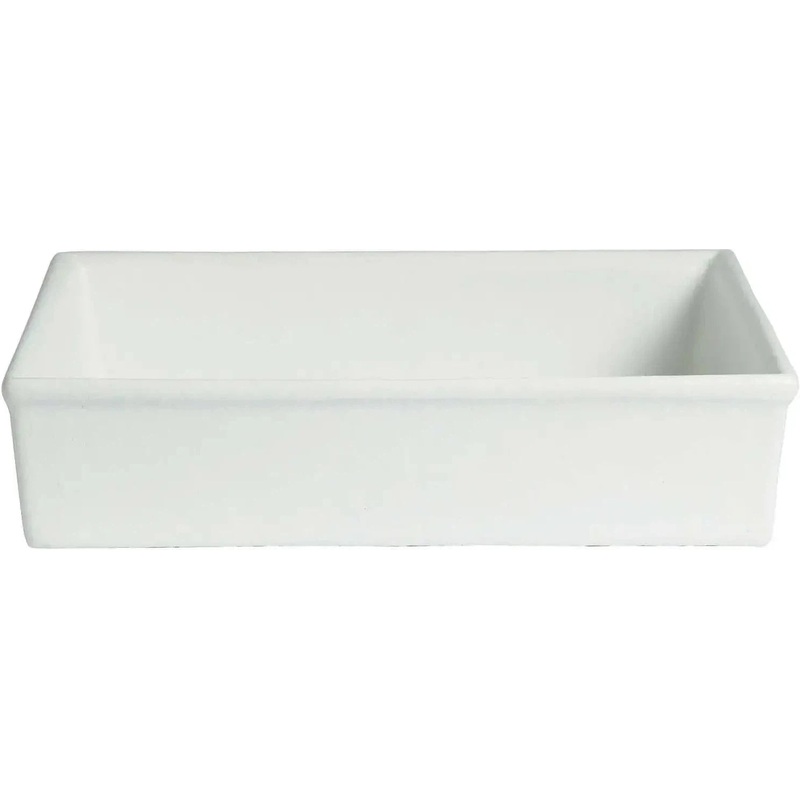 Bugambilia - Mod 524.13 Oz White Square Salad Bar Bowl With Glossy Smooth Finish - IS036-MOD-WW