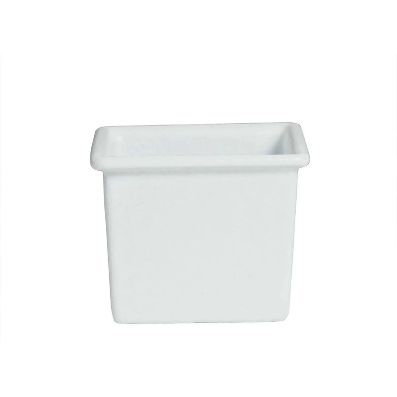 Bugambilia - Mod 57.5 Oz White Square Salad Bar Bowl With Glossy Smooth Finish - IS013-MOD-WW