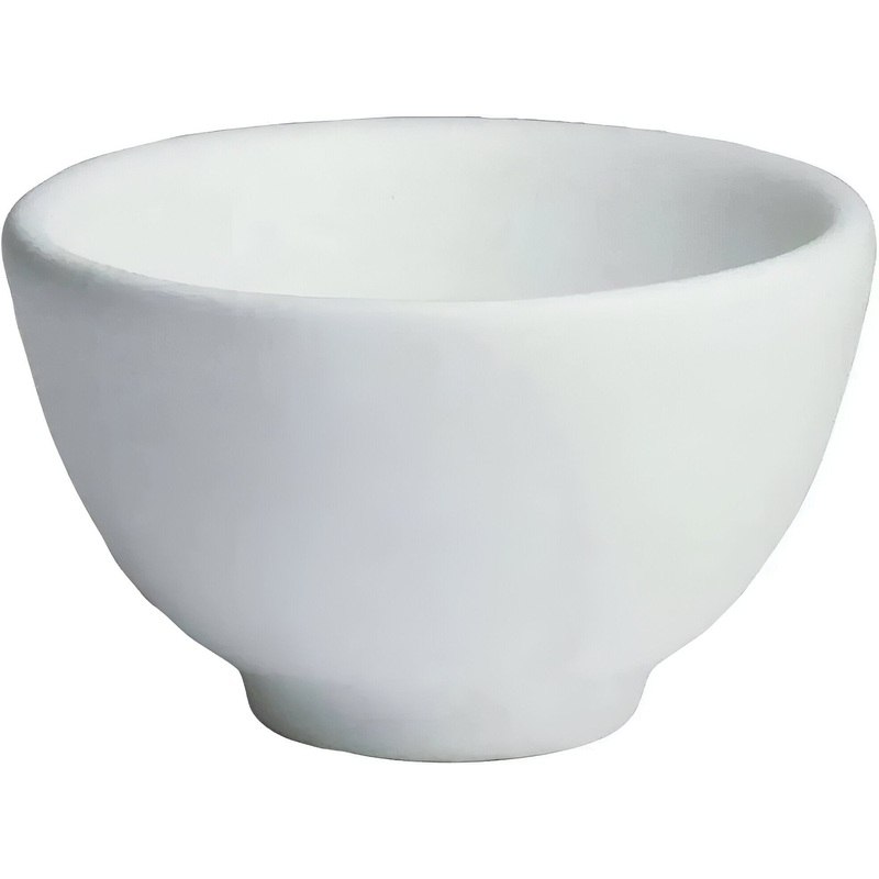 Bugambilia - Mod 8.45 Oz Medium White Round Rice Bowl With Glossy Smooth Finish - MAD06-MOD-WW