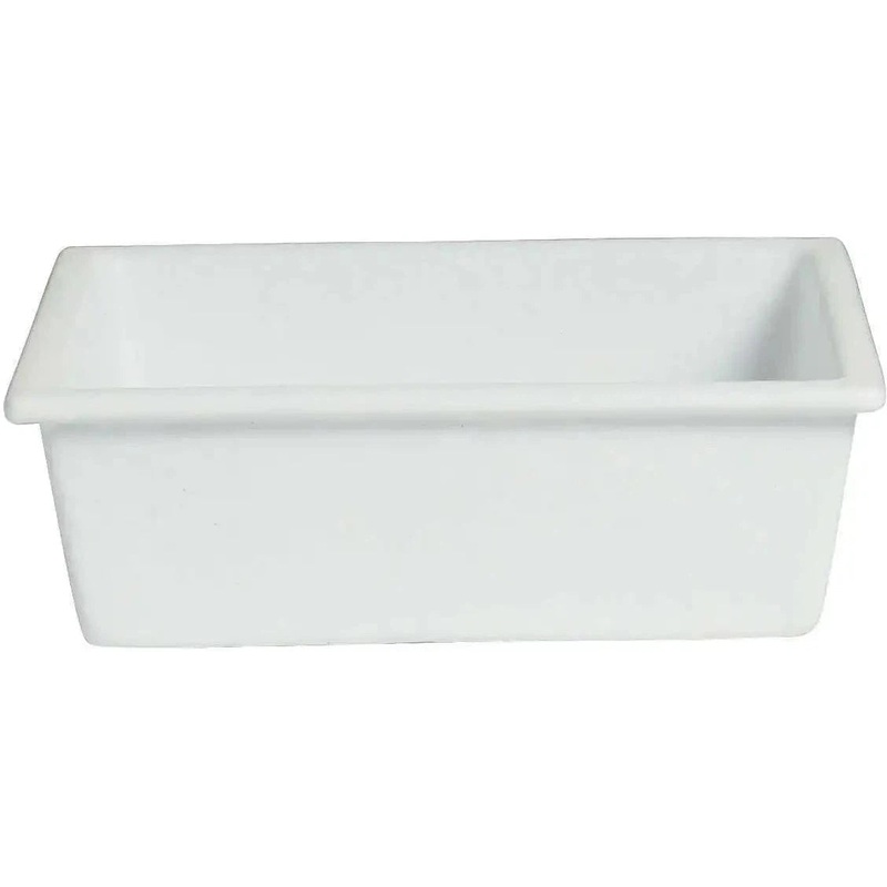 Bugambilia - Mod 84.54 Oz White Square Salad Bar Bowl With Glossy Smooth Finish - IS025-MOD-WW