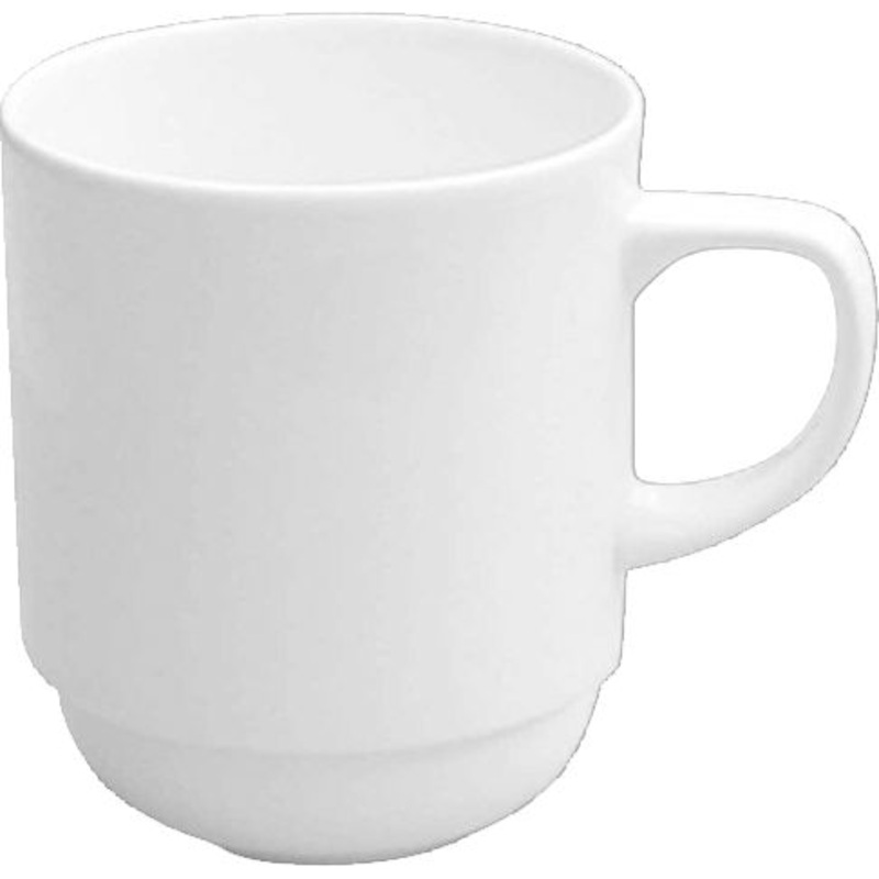 Churchill - Alchemy 10 Oz White Stacking Mug, Pack of 24 - APRAM101
