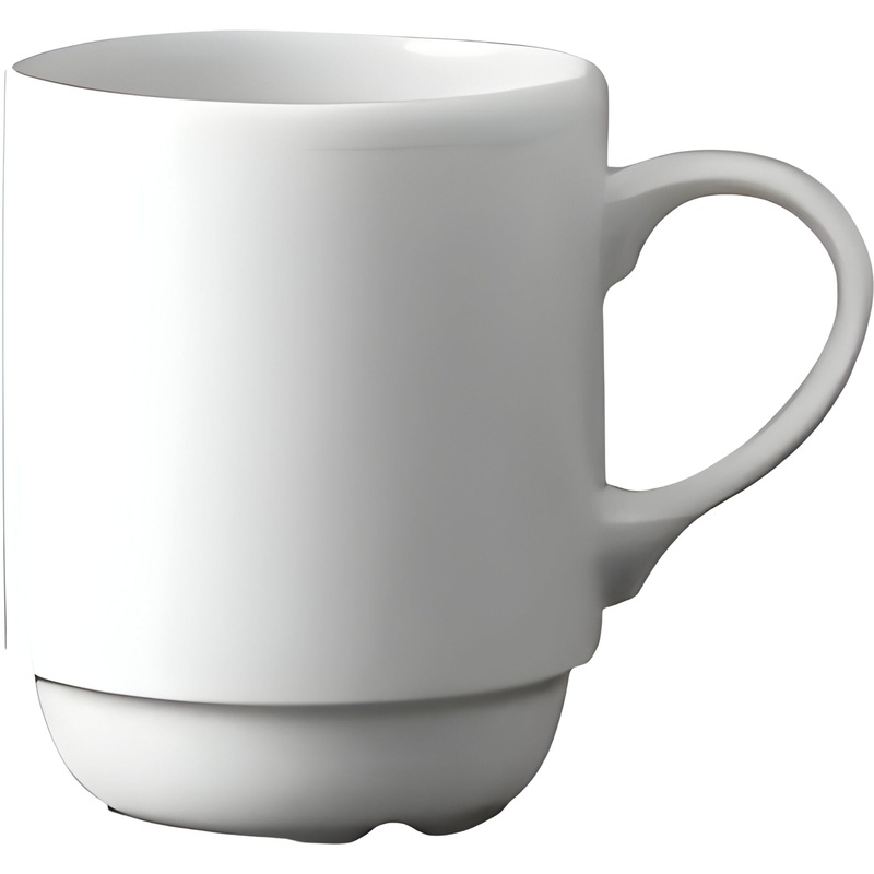 Churchill - Holloware 2.9" Super Vitrified White Stacking Mug, Pack of 24 - WHMSS1