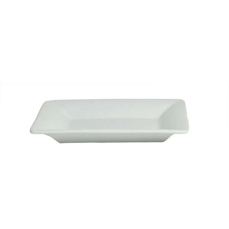 Bugambilia - Classic 1.3 Qt White Square Platter With Elegantly Textured - PS042WW