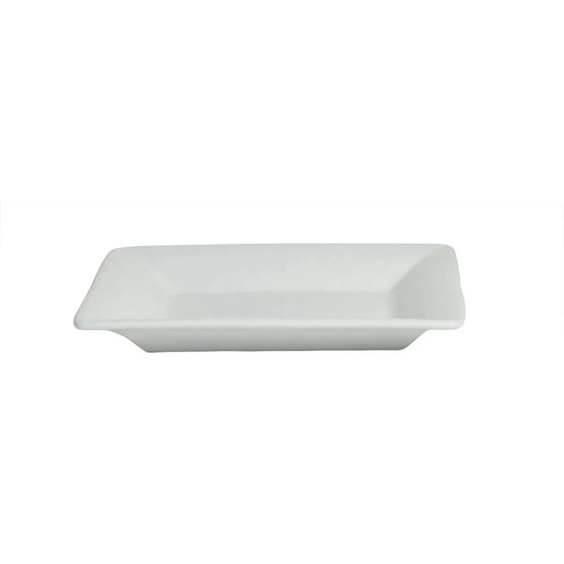 Bugambilia - Classic 1.4 Qt White Square Platter With Elegantly Textured - PS043WW