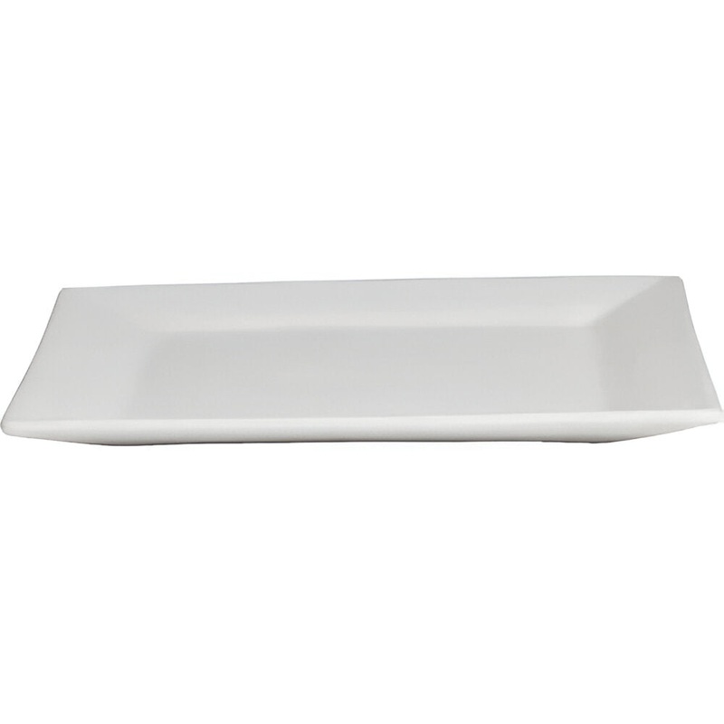 Bugambilia - Classic 15" Large White Square Platter With Elegantly Textured - PS004WW