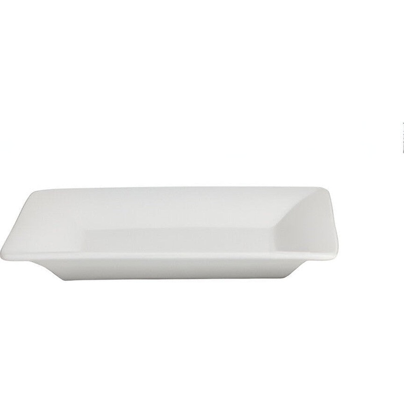 Bugambilia - Classic 17.7" X-Large White Square Flat Platter With Elegantly Textured - PS005WW