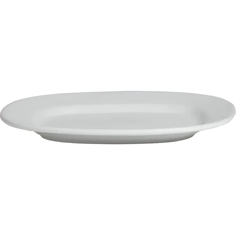 Bugambilia - Classic 19" Large White Rectangular Thai Platter With Elegantly Textured - PU024WW
