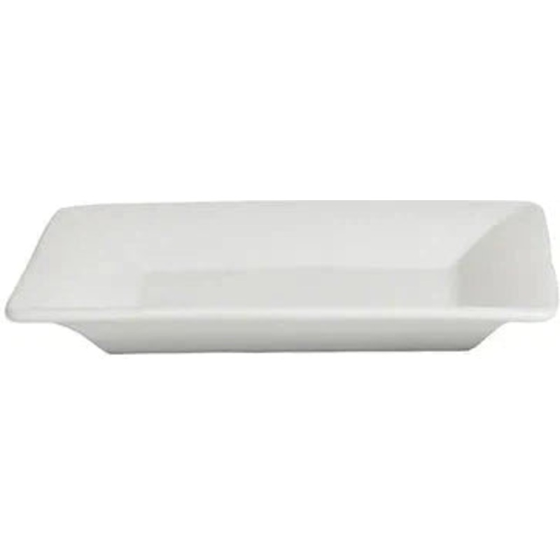 Bugambilia - Classic 2.5 Qt White Square Platter With Elegantly Textured - PS044WW