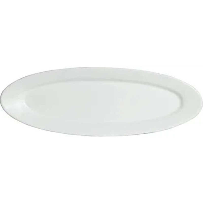 Bugambilia - Classic 35.2 Oz White Oval Single Fish Oval Platter With Elegantly Textured - PO013WW