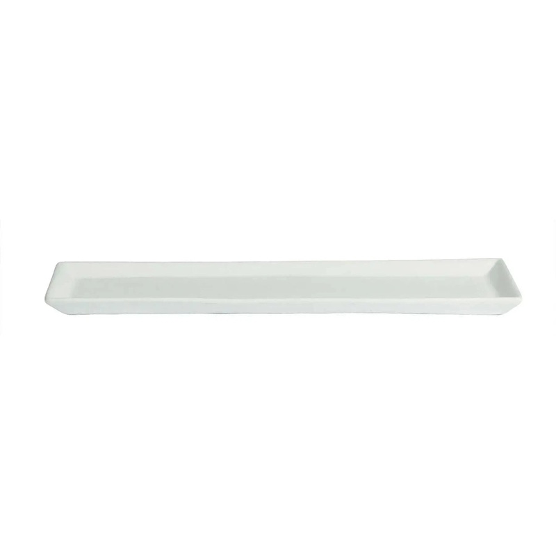 Bugambilia - Mod 57.6 Oz Large White Rectangular Gourmet Platter With Glossy Smooth Finish - PU003-MOD-WW
