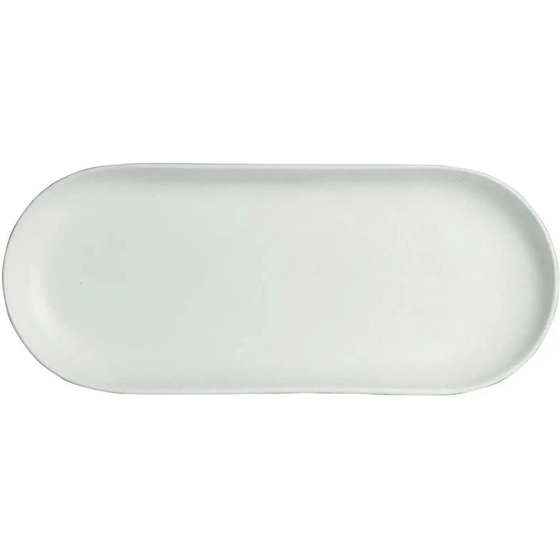 Bugambilia - Mod 84.5 Oz White Oval Platter With Glossy Smooth Finish - PO303-MOD-WW