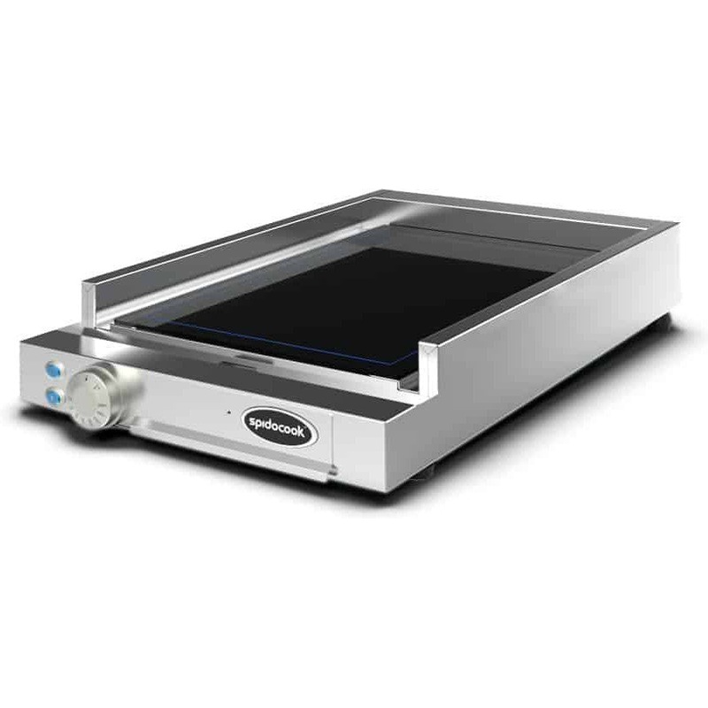 Spidocook - 240 V Black Frytop Single Smooth - SAP200