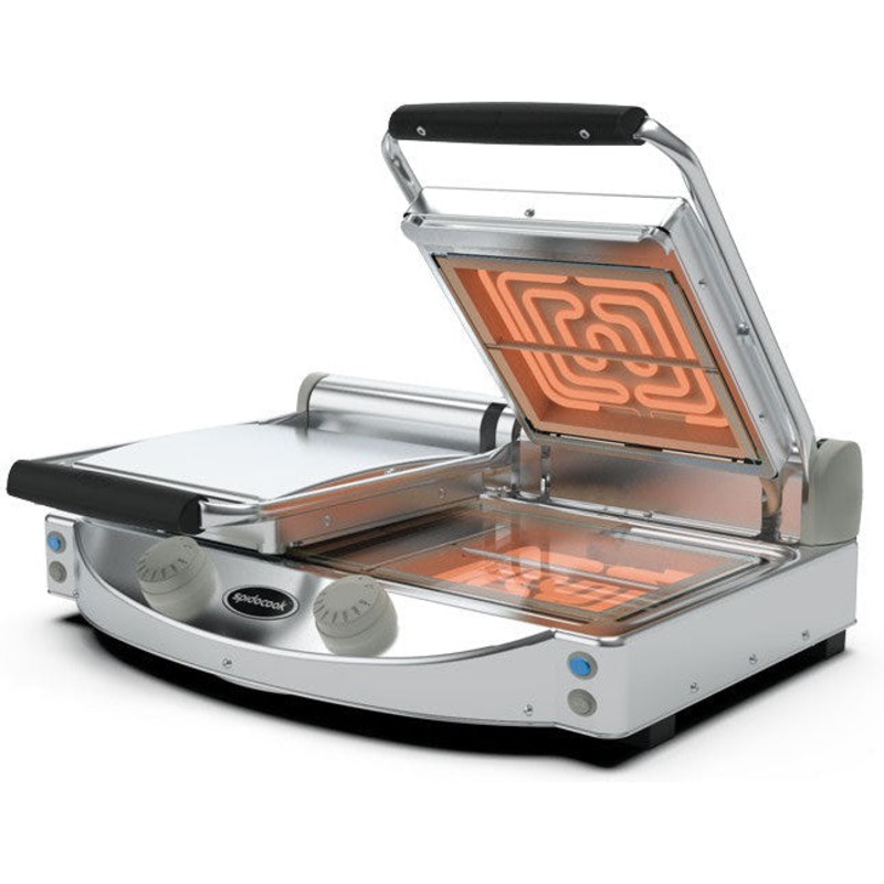 Spidocook - Transparent Smooth Glass Ceramic Plates Professional Contact Double Grill - SAP020PT