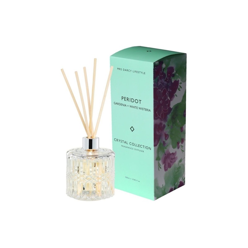 Mrs Darcy Peridot Gardenia + White Wisteria Diffuser 320ml
