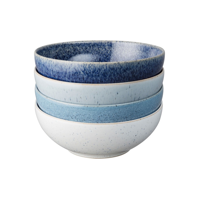 Denby Studio Cereal Bowls Blue 17cm (Set of 4)