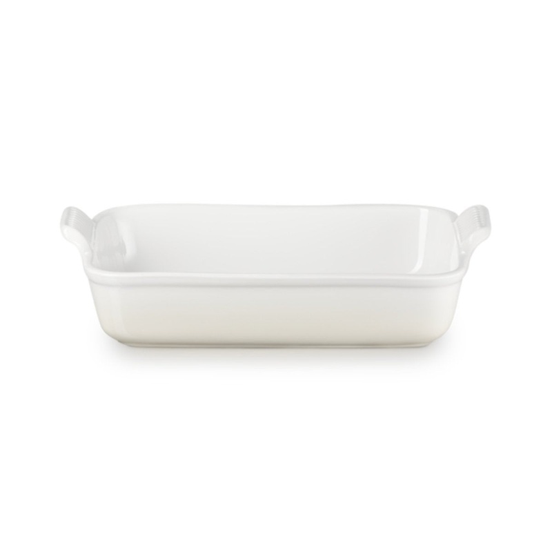 Le Creuset Heritage Stoneware Rectangular Dish Meringue 26cm