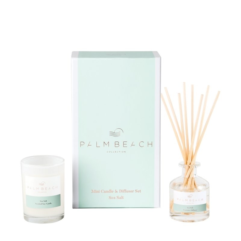 Palm Beach Collection Sea Salt Mini Candle & Diffuser Gift Pack
