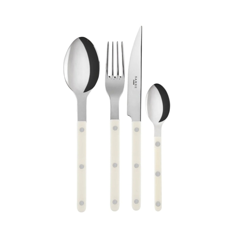 Sabre Bistrot 4 Piece Cutlery Set Solid Ivory