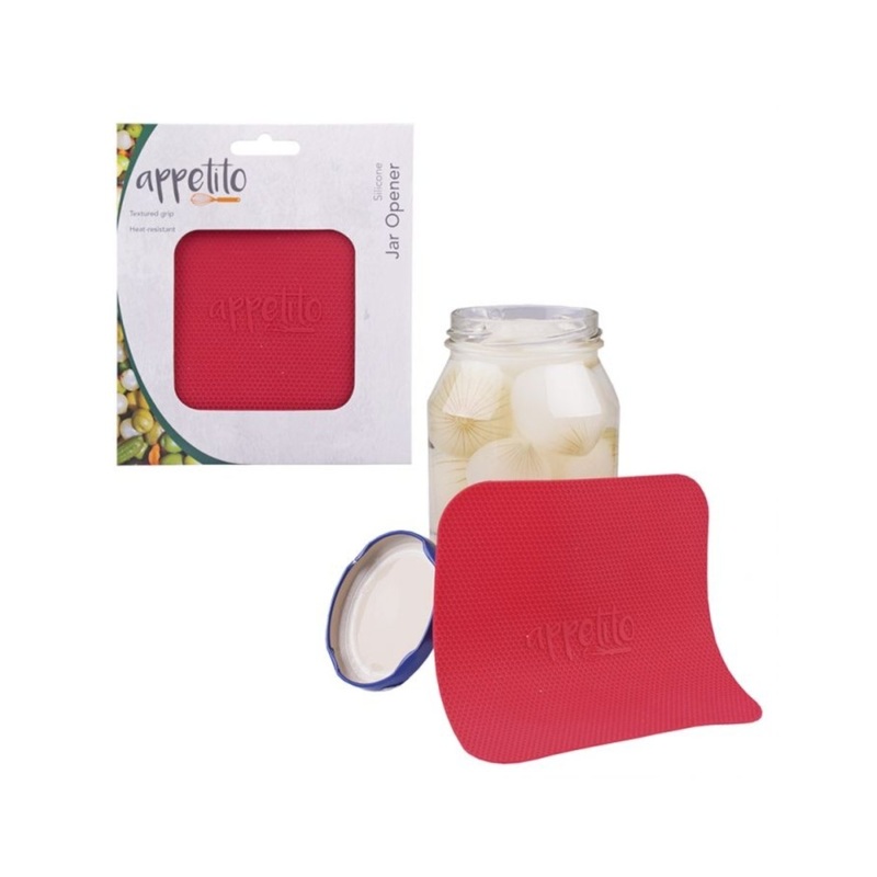 Appetito Silicone Jar Opener Red