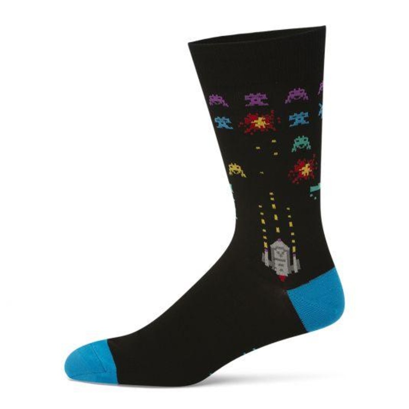 Bamboozld Space Invader Black Socks