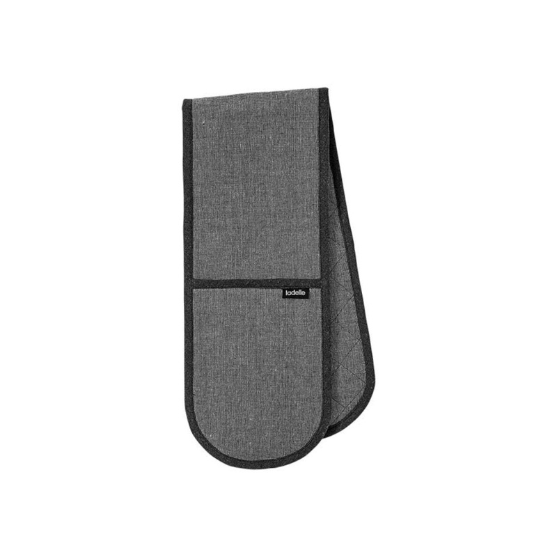 Ladelle Eco Recycled Double Oven Mitt Charcoal
