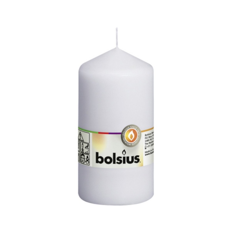 Bolsius Classic Pillar Candle White 13x7