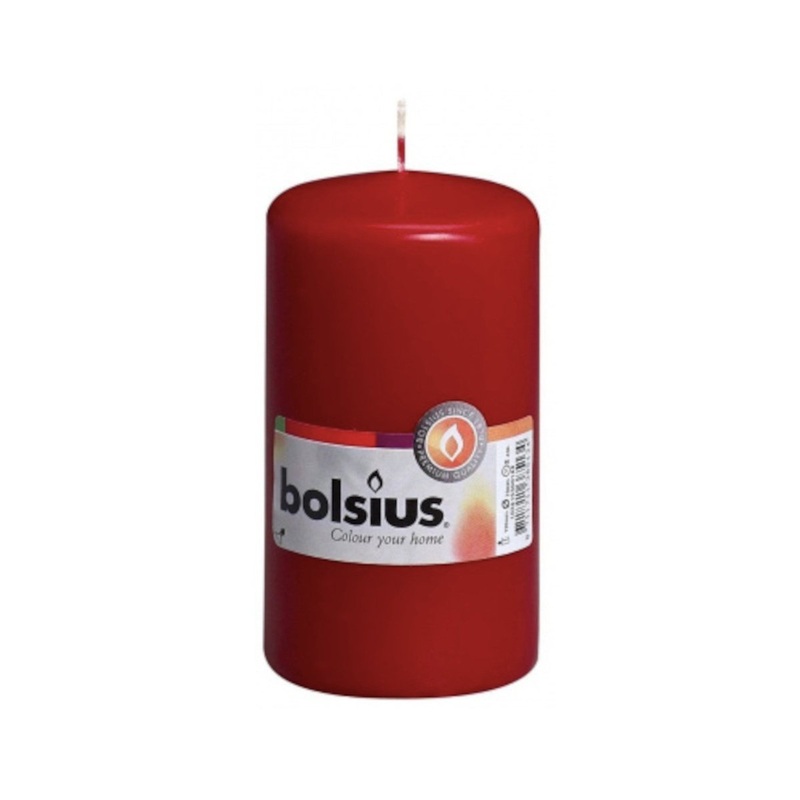 Bolsius Classic Pillar Red Candle 12cm x 6cm