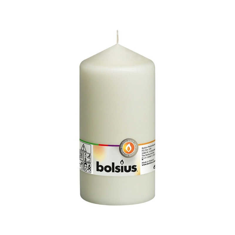 Bolsius Pillar Candle Ivory 15x8 65hr