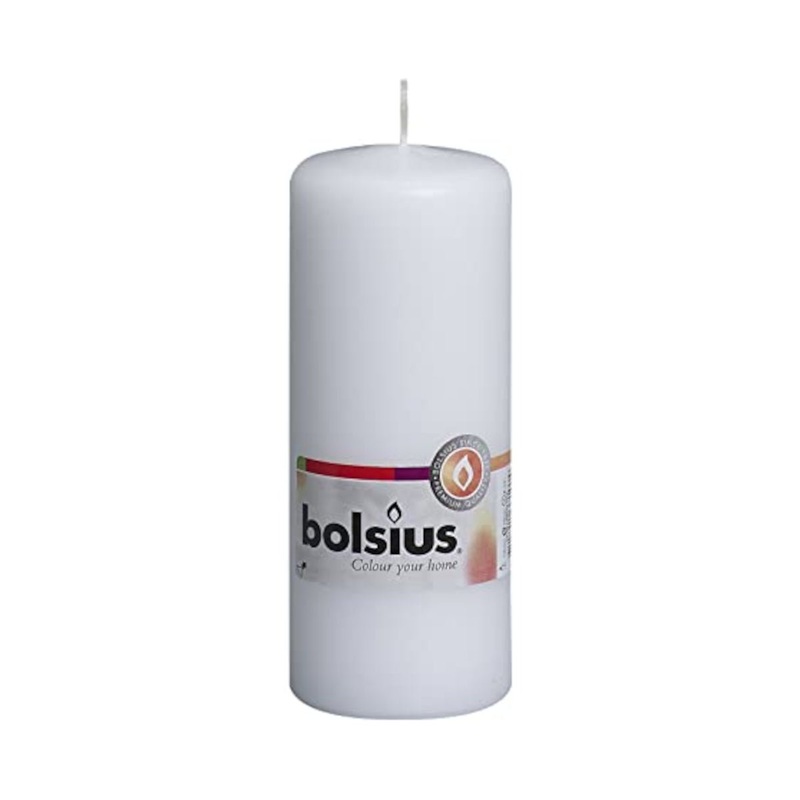 Bolsius Pillar Candle White 15x8 65hr