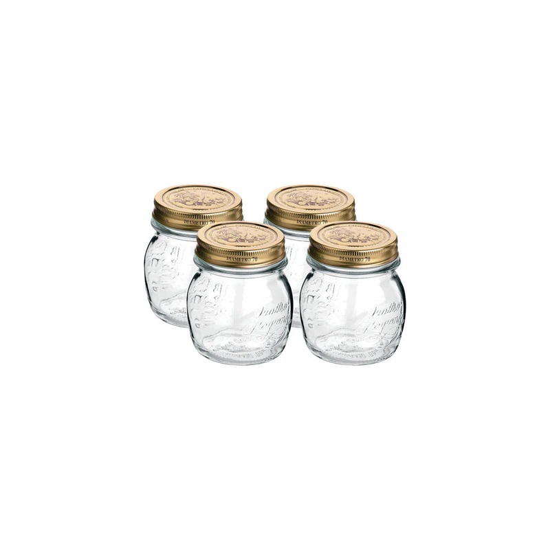 Bormioli Rocco Quattro Stagioni Jar with Lids 250ml (Set Of 4)