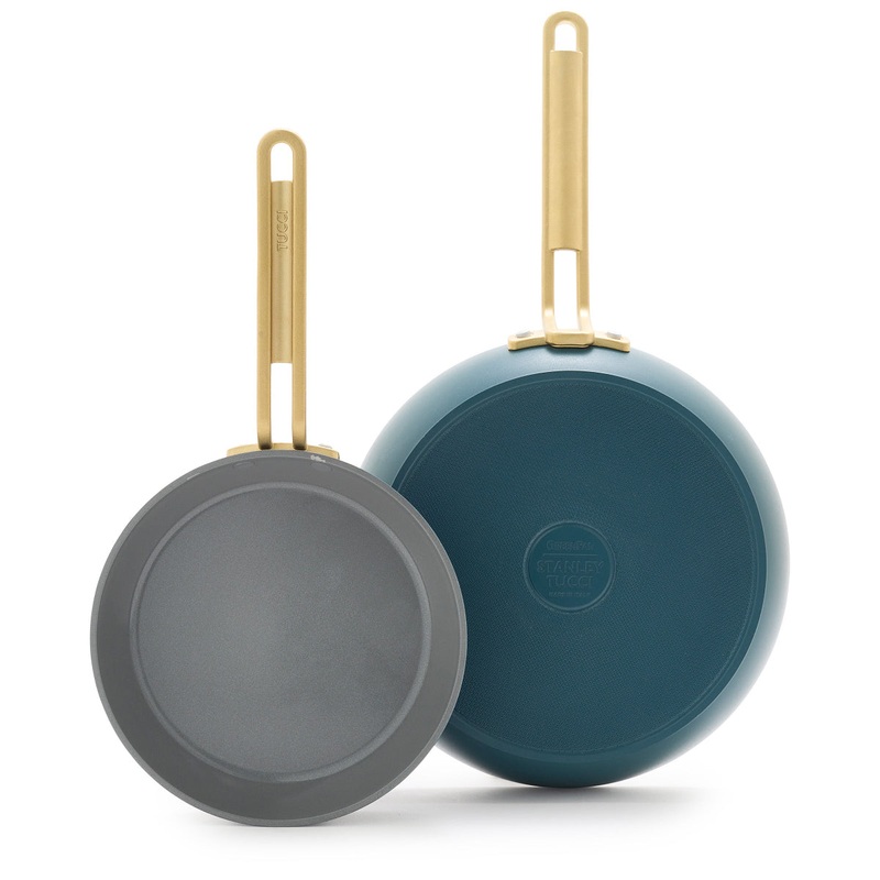 GreenPan Stanley Tucci Ceramic Nonstick Frypan Set Venetian Teal 20 & 26cm